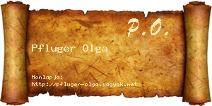 Pfluger Olga névjegykártya